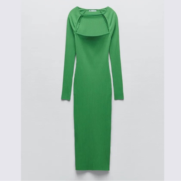 ZARA RIB ARM WARMER DRESS - Picture 6 of 8